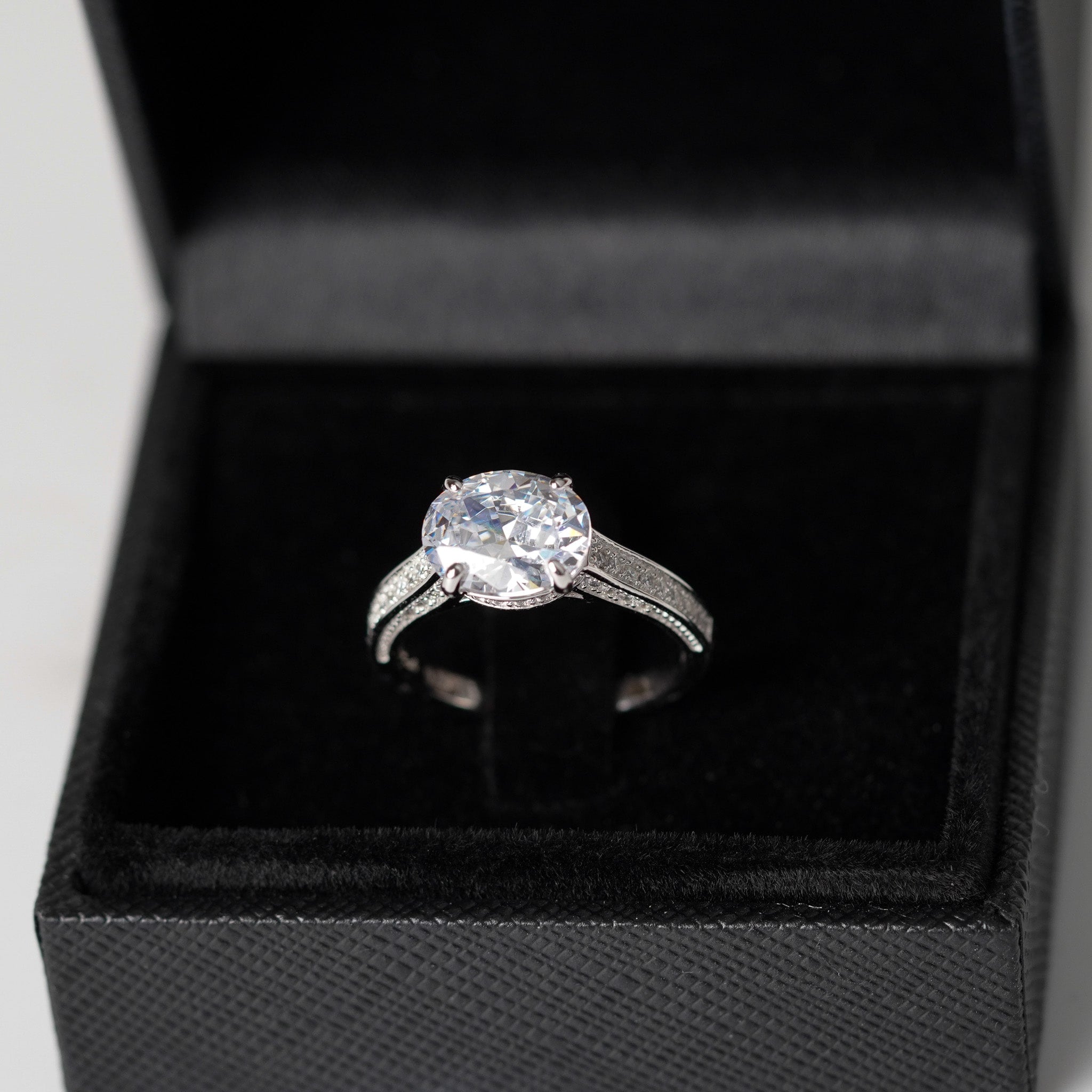 Oval Bling Engagement Ring