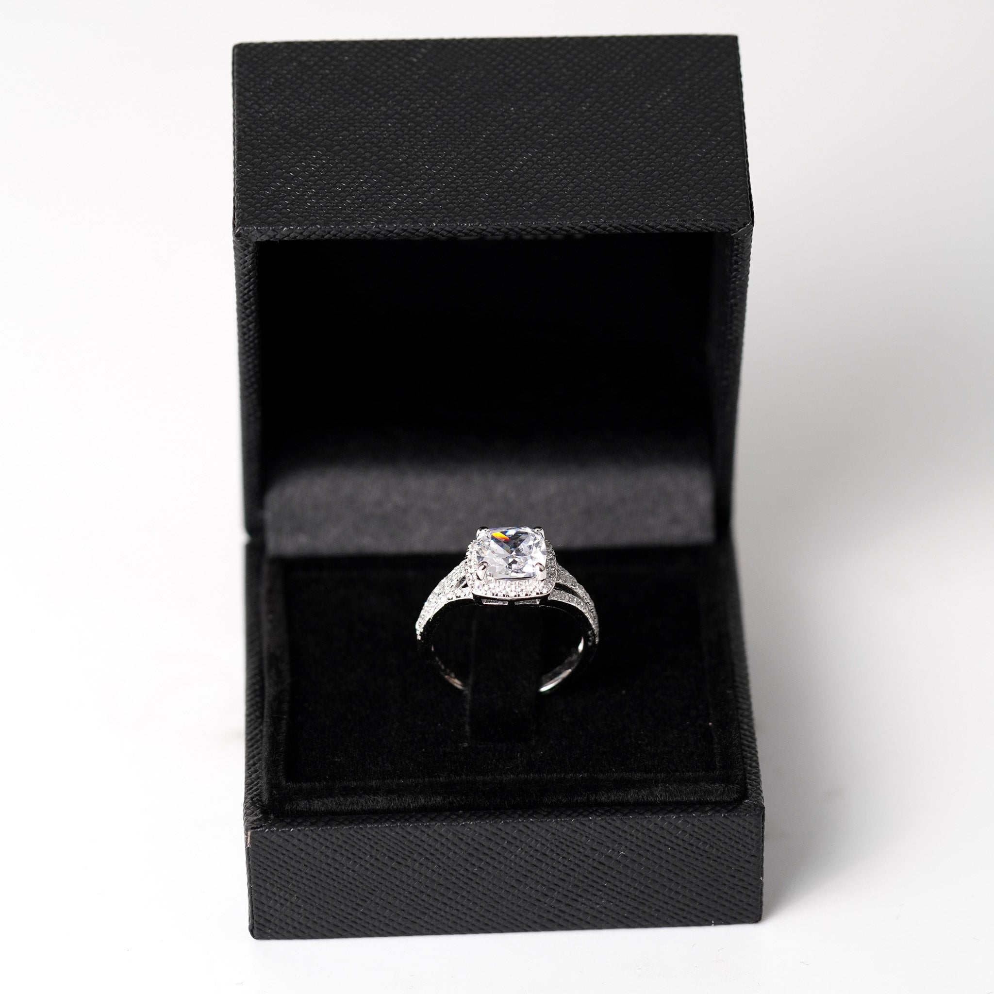 Cushion Cut Halo Ring