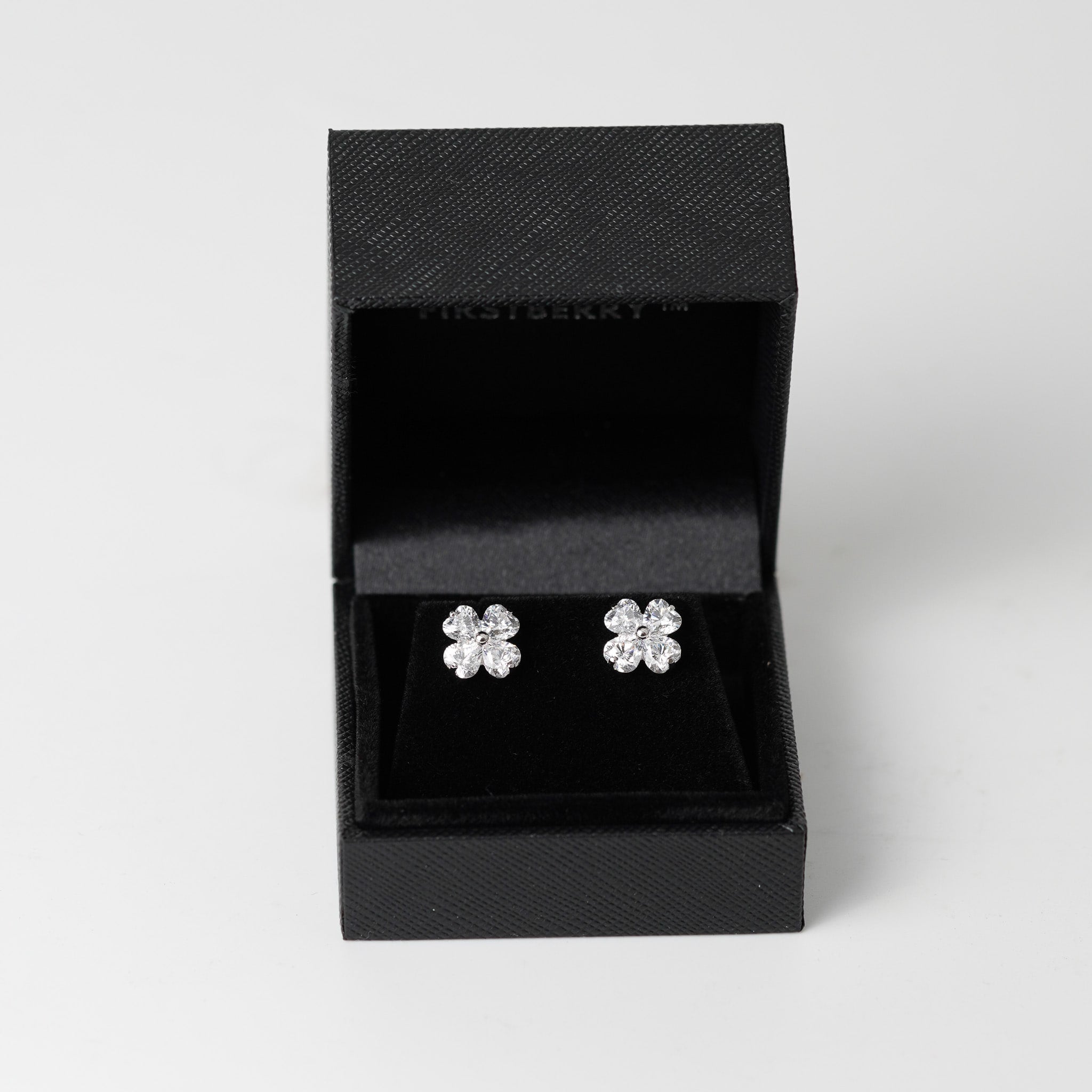 Four Clover Earrings | Simulated Diamonds