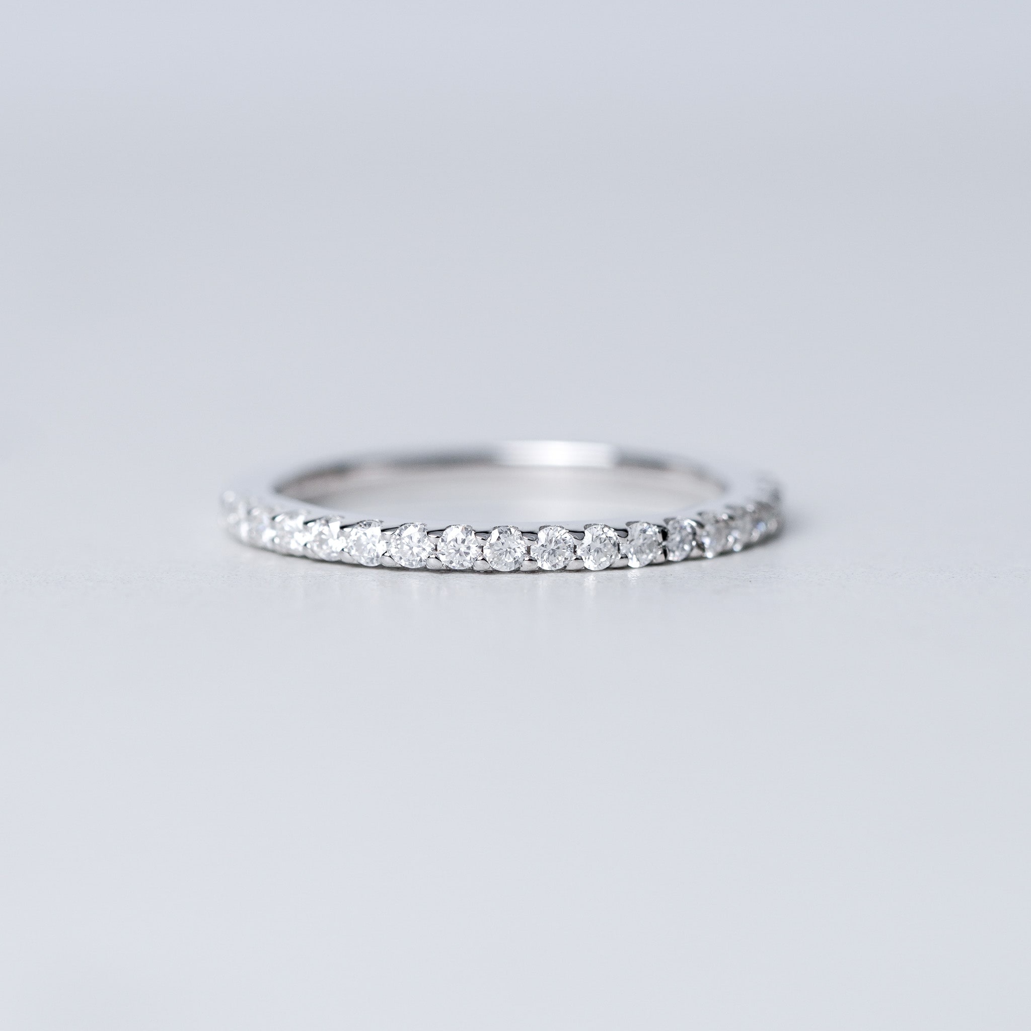 Moissanite Half Eternity Wedding Band