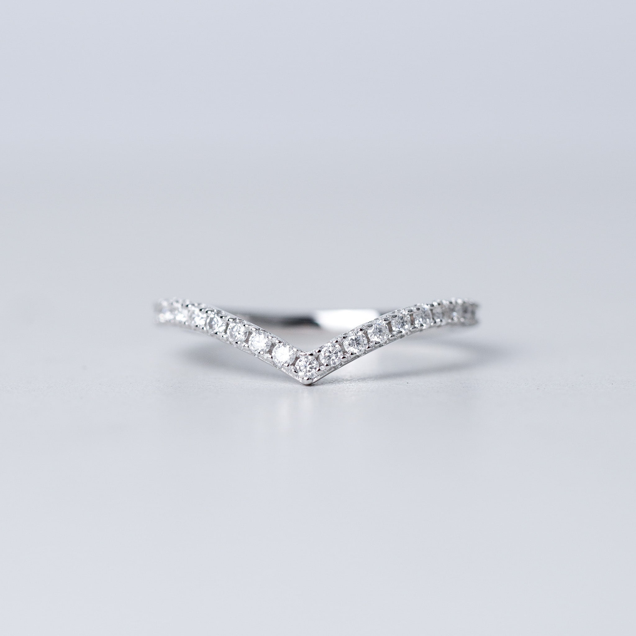 Heart Half Eternity Stacking Ring