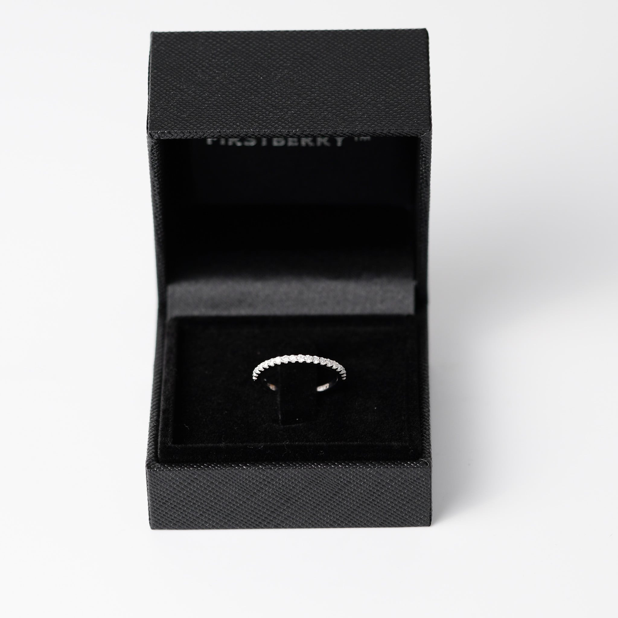 Moissanite Half Eternity Wedding Band