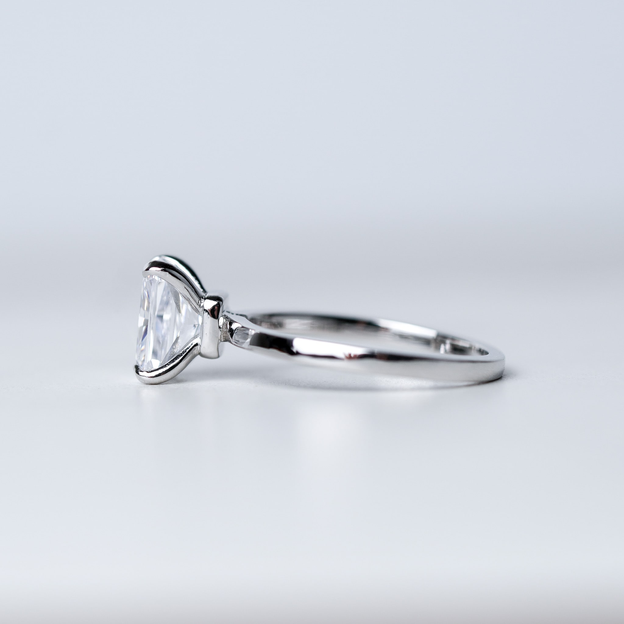 Radiant Solitaire Ring - 2ct - Simulated Diamond