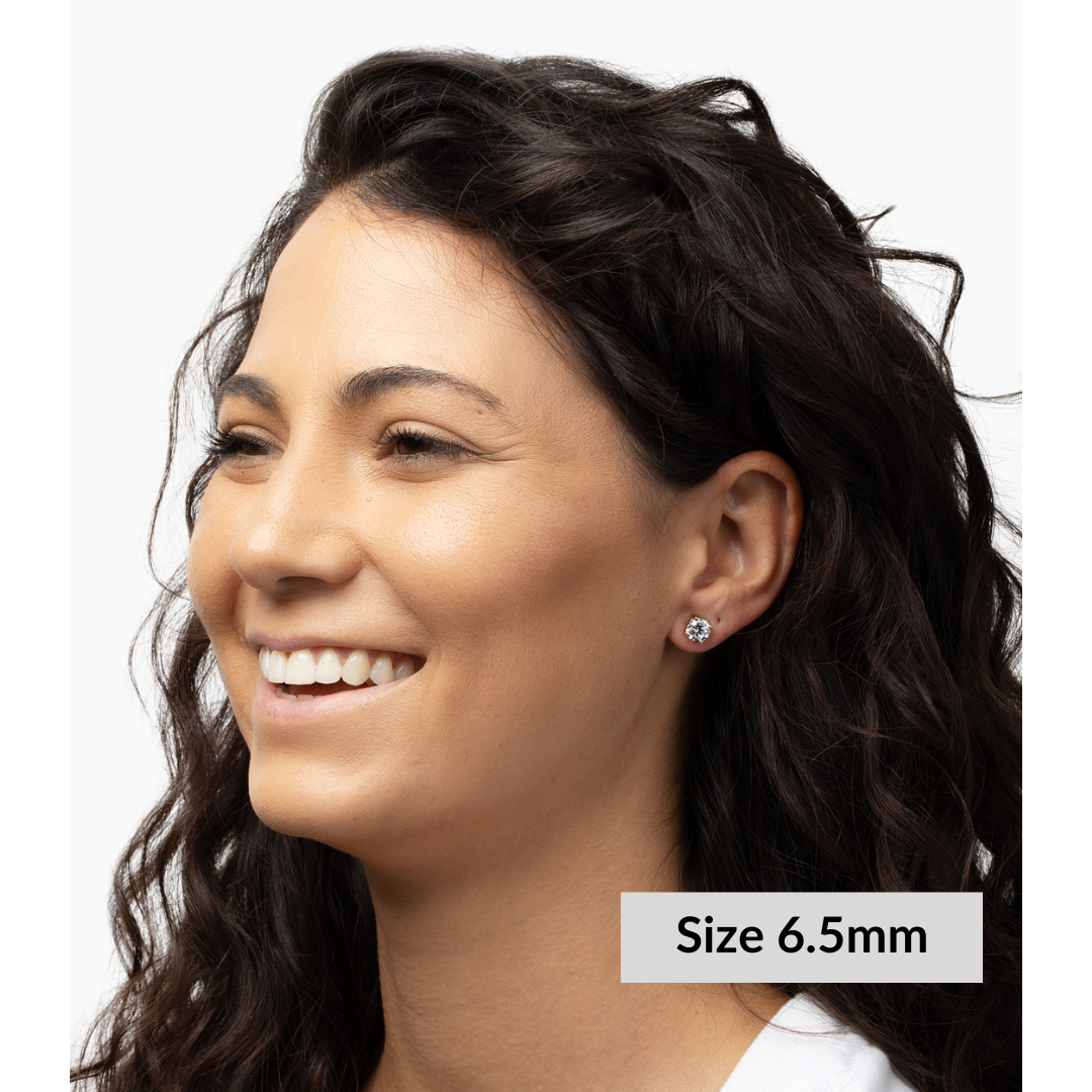 Round Earrings & Necklace Set - Moissanite - 3 Products